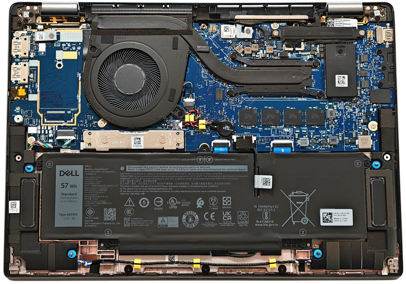 Internal Photo of Dell Latitude E5450, E5470, E7450, E7470, trackpoint backlit UK keyboard original (Latitude 7450)